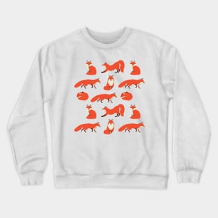 Foxes pattern Crewneck Sweatshirt